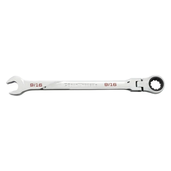 GearWrench - 120XP™ SAE Spline Flexible Head 120-Teeth Ratcheting Chrome Combination Wrench